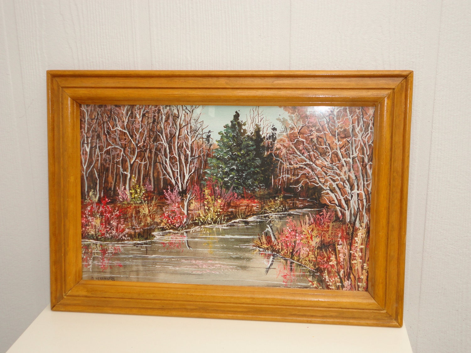 Vintage Original Watercolor Painting