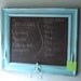French Inspired Turquoise Framed Chalkboard