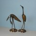 Vintage Brass Pair of Cranes