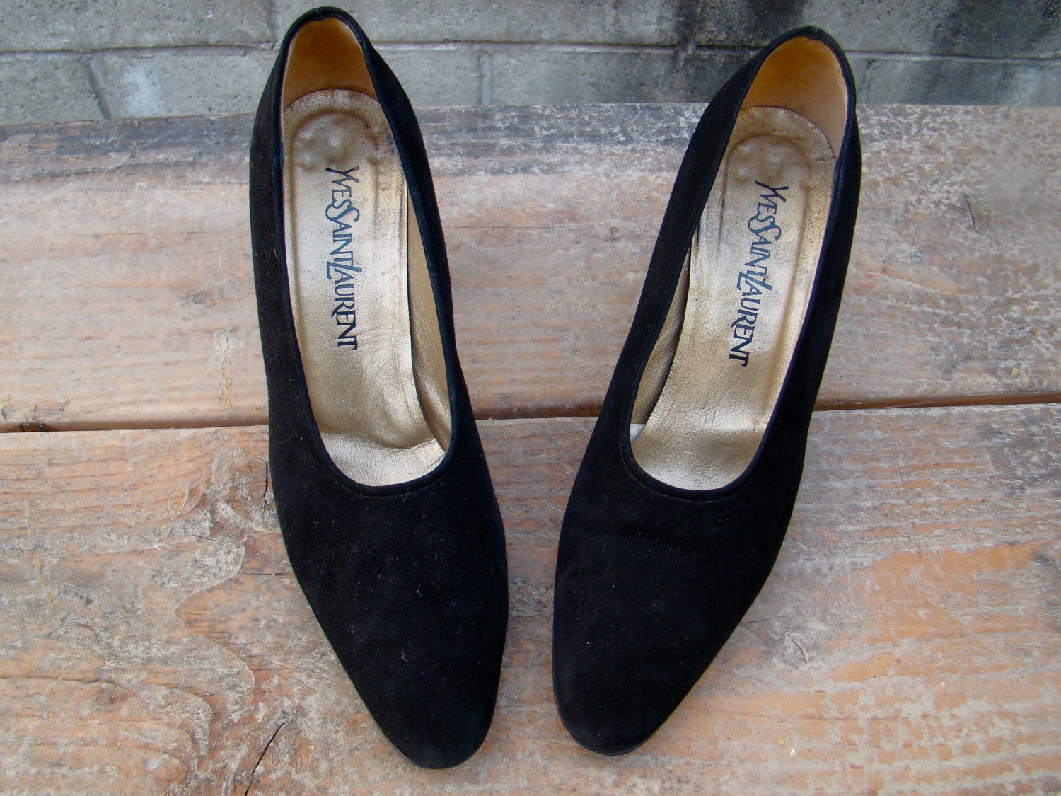 Vintage / Yves St. Laurent / Black / Party / Heels / 7m /