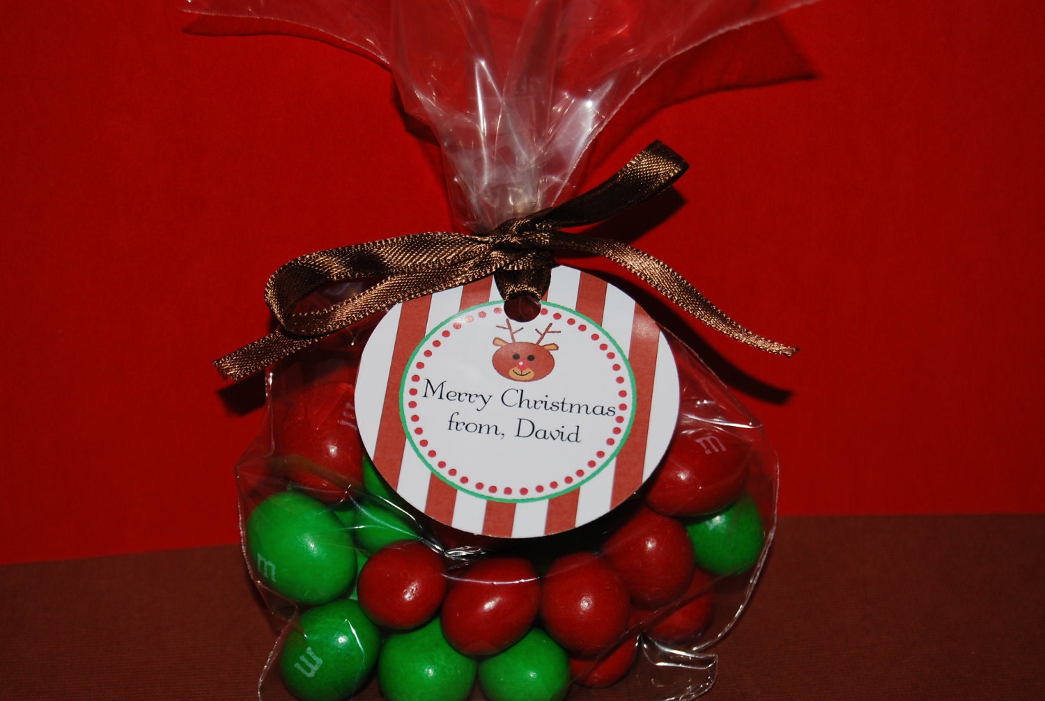Christmas Labels or Tags-Reindeer Themed EDITABLE and PRINTABLE-PDF File, You Type Your Own Text