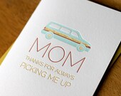 Minivan Mother's Day Card