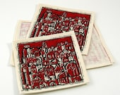 Batik Art Prints or Cocktail Napkins by Olam-Tov of Jerusalem