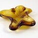 Blenko Freeform Amber Ashtray Designed by Winslow Anderson 966