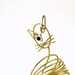 Brass Cat Letter Holder or Organizer Designed by Richard Galef for Ravenware