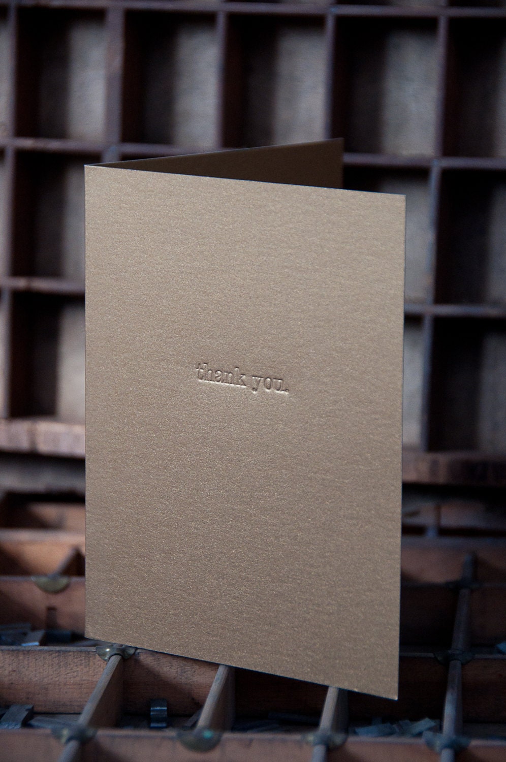 Thank-you Card - Letterpress Blind Printed