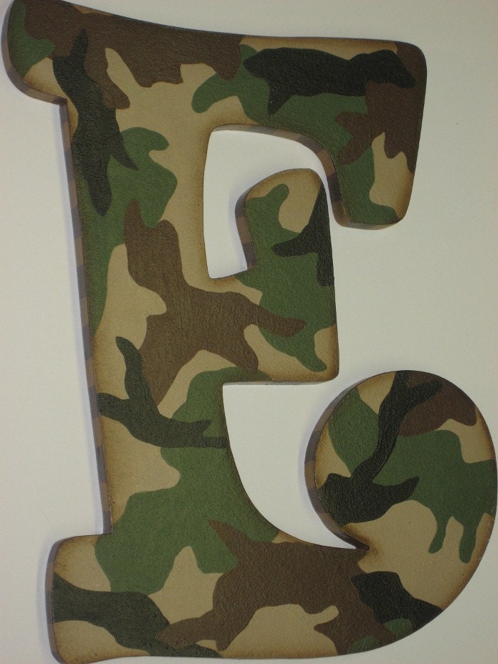 CAMO Hunting Buck and Doe Theme Hand Painted Wall Letters to match with Crib Bedding Set  Wooden Letters