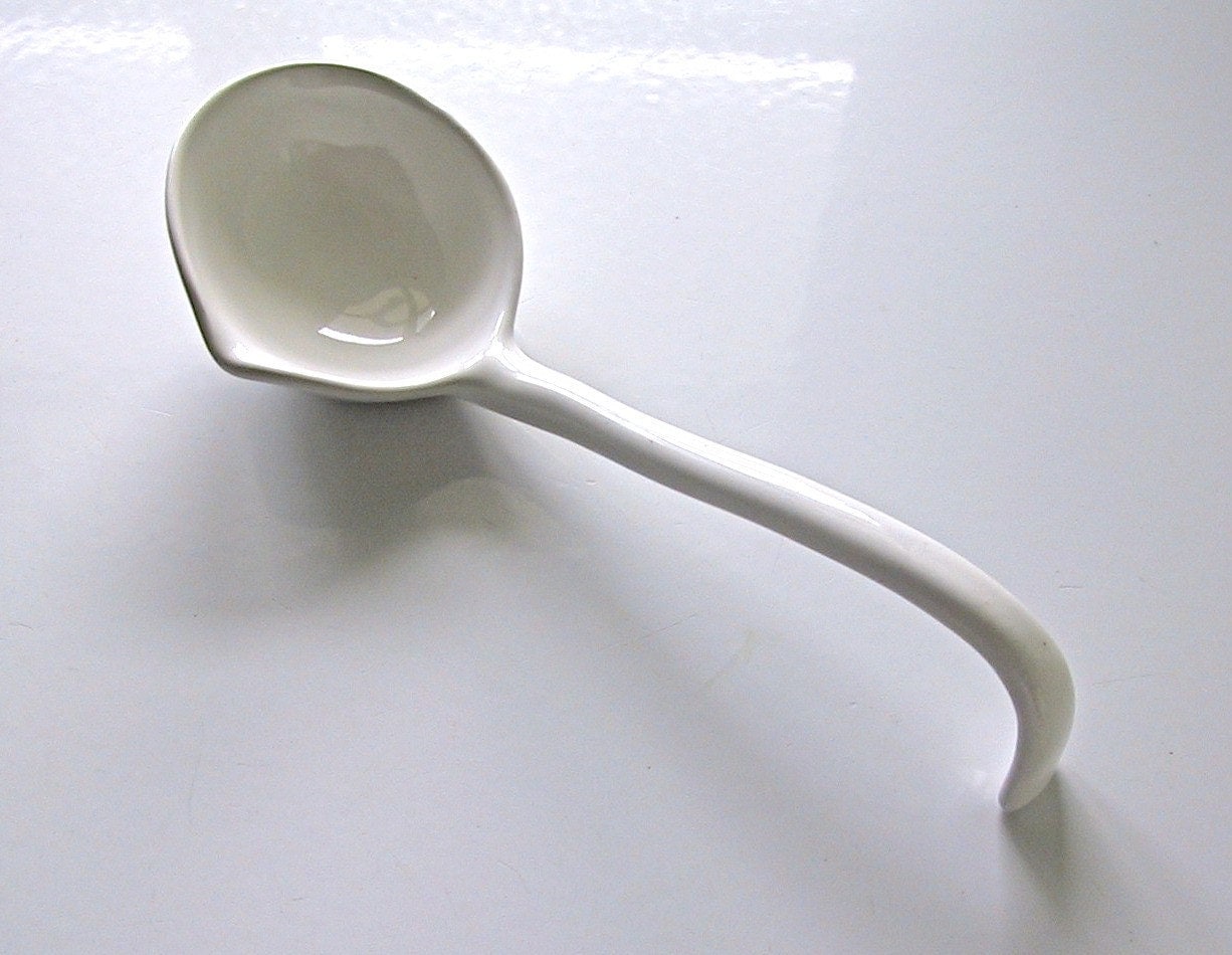 Vintage Ceramic Punch Bowl Ladle by winkinpossum on Etsy