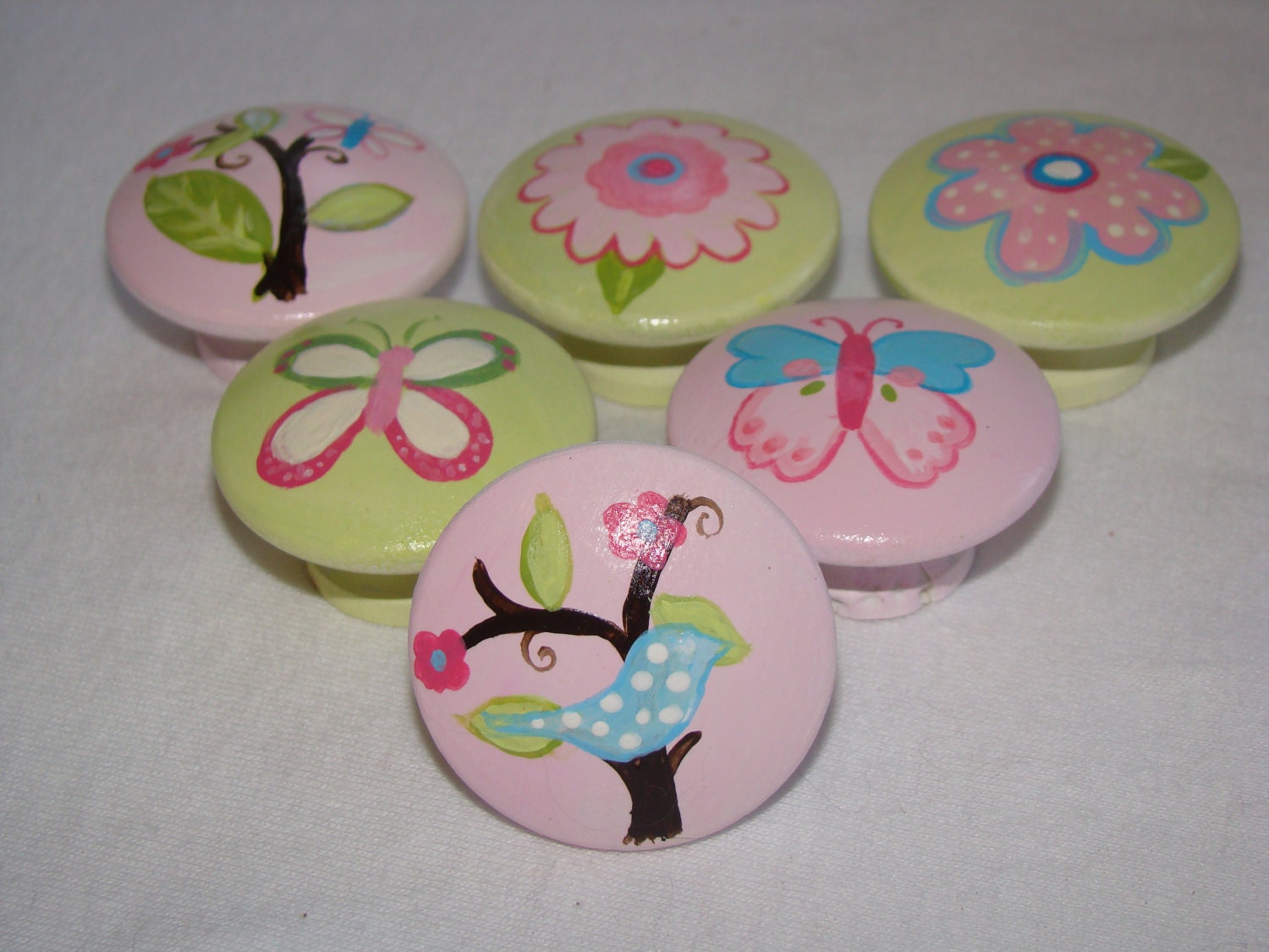 8 Custom Kids' Hand-painted Knobs/ Drawer Pulls