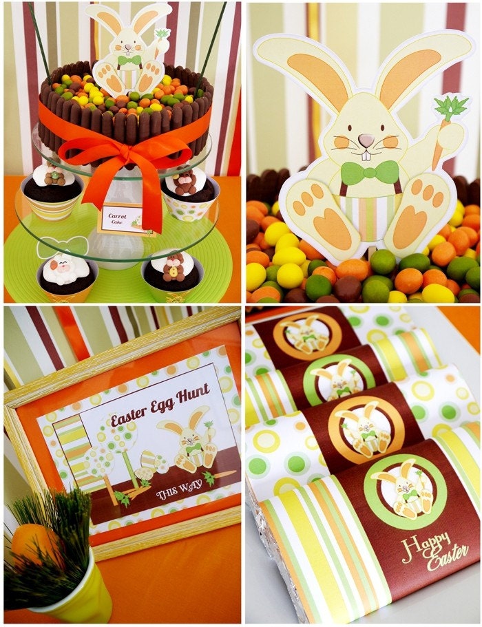 HALF PRICE - Easter Bunny Egg Hunt Complete Printable Party Collection