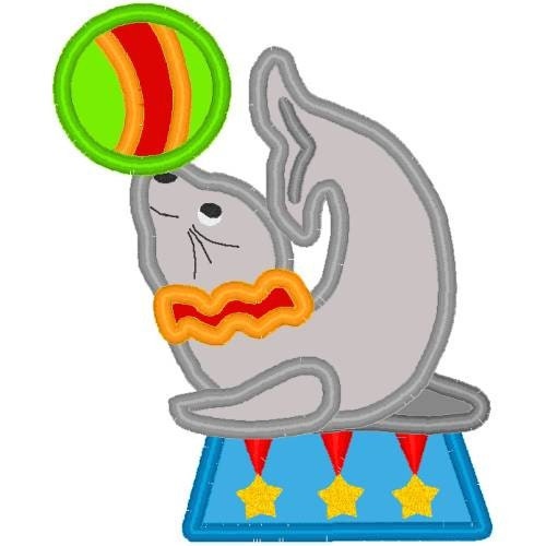 Boutique Machine Applique (Circus Seal) Party