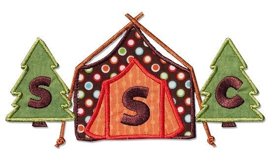 Boutique Machine applique camp TENT MONOGRAM blank