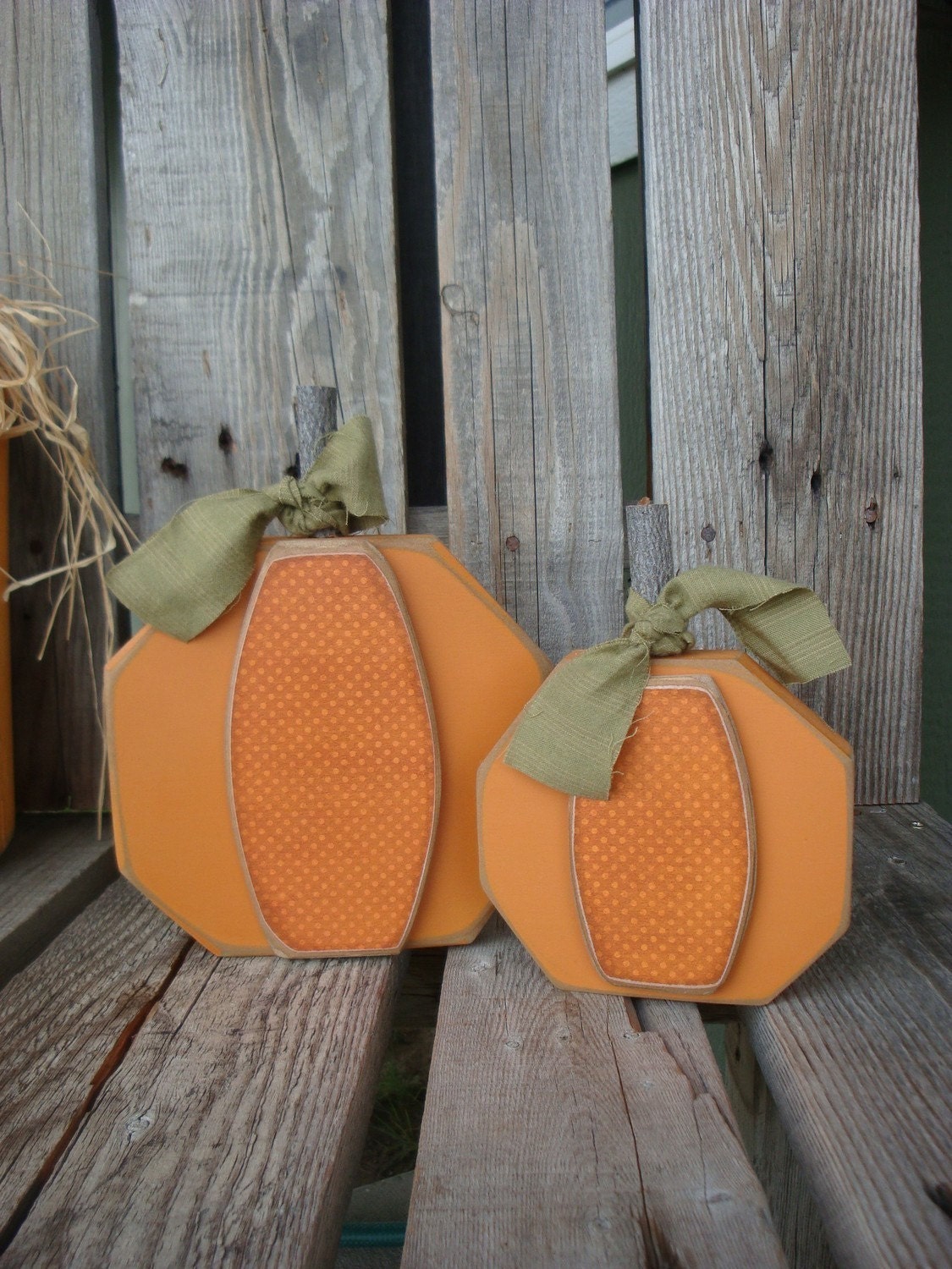 Primitive Pumpkin Block Set . . . Autumn Fall Halloween Thanksgiving Wood Block Sets Gift Home Seasonal Decor