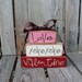 Valentines day decor . . . Love and XOXOXO . . . Valentine's Wood Block Stacker Gift Home Seasonal Personalized Block Decor