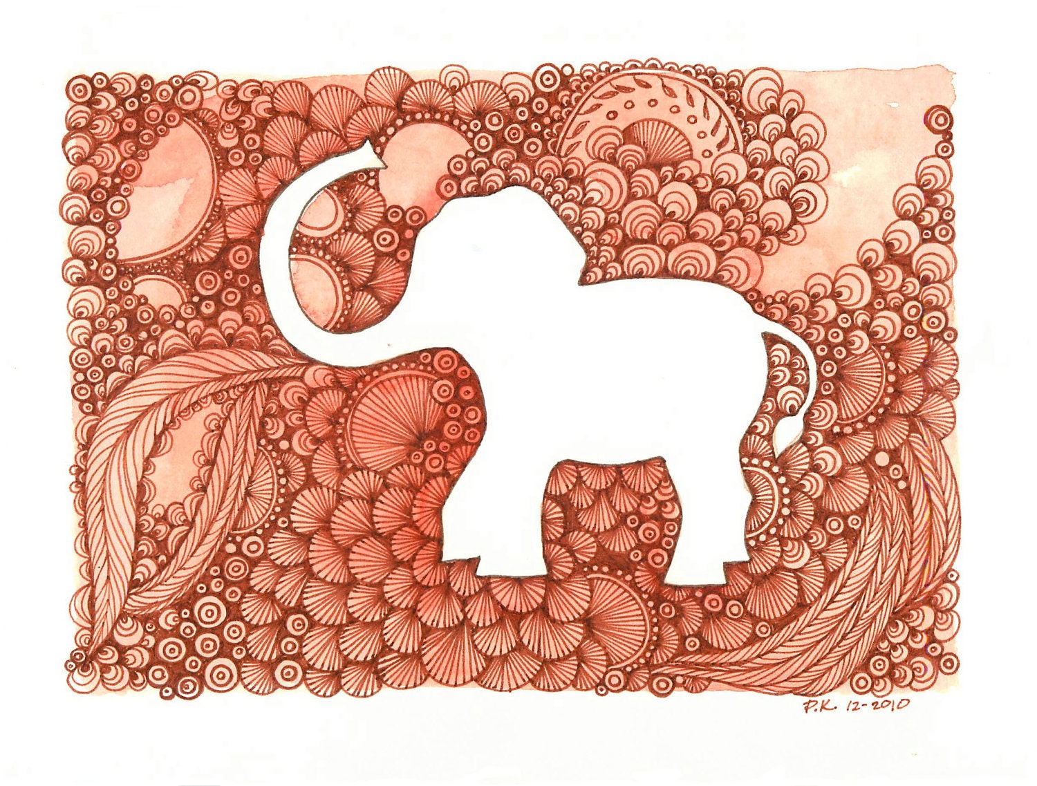 Wee Elephant - print