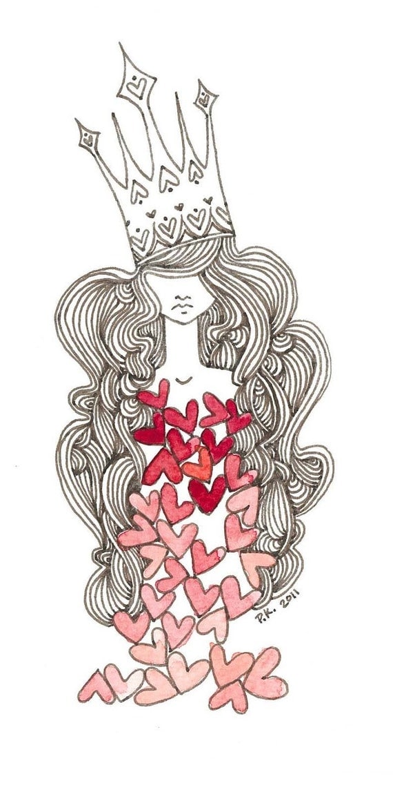 Queen of Hearts - 8x10 inch print