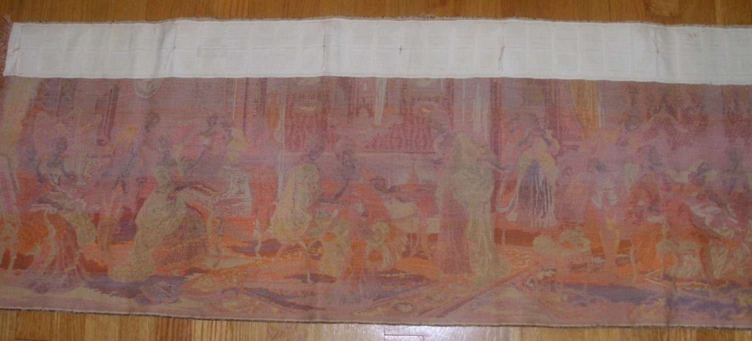 Antique Belgian French tapestry romantic Victorian home decor decorating