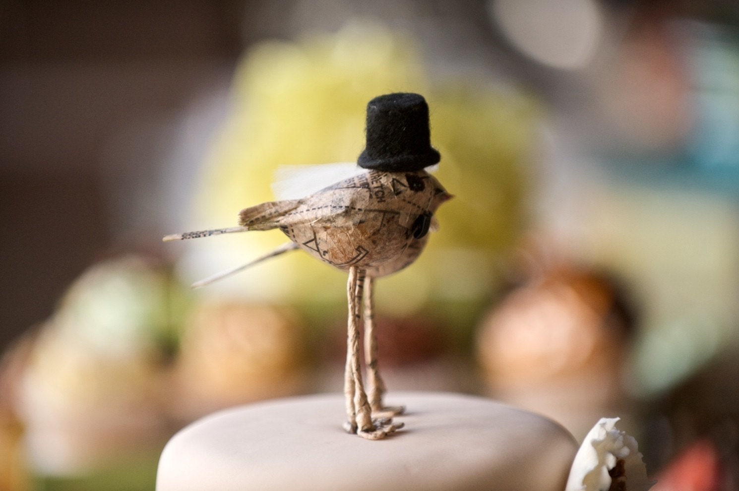 Love Bird 'Bride and Groom' Cake Toppers