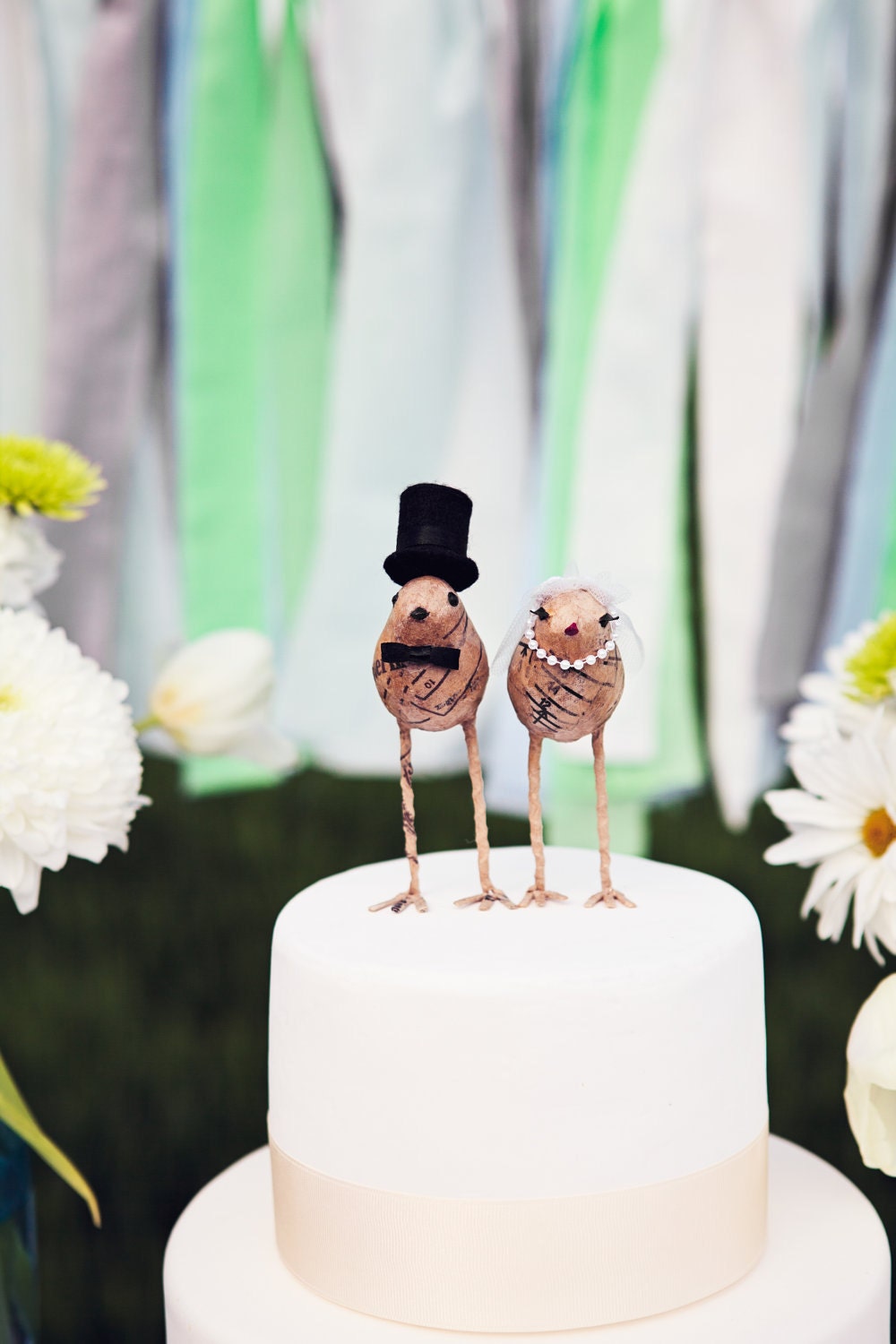 Love Bird 'Bride and Groom' Cake Toppers
