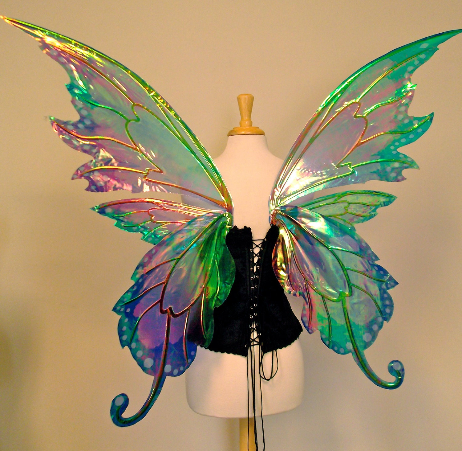 Delia 3 panel large fairy wings in your choice of colors