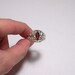Vintage Genuine Marquis Cut Garnet Artisan Handcrafted Sterling Silver Ring