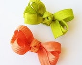 YOU PICK 5... Mini Boutique Hair Bows - Baby Hair Bows - Over 100 Colors to Pick From... Free Shipping Promo