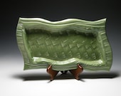 Handmade Wavy Green Tray
