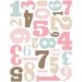Numbers Nursery Art - 'Number Jumble' 11x14 - Girl