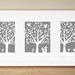 Nursery Art Prints - CUSTOM COLOR - Peaceful Tree Series (3) 11x14's