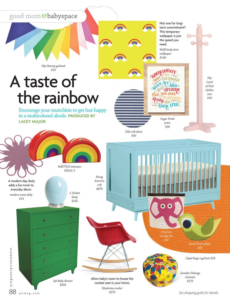 Somewhere Over the Rainbow - 11x14 Nursery Art Print