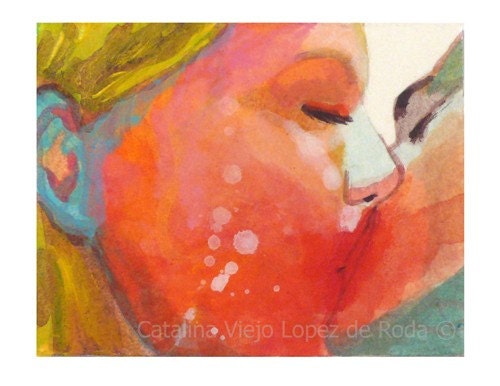 Lovers Miniature Painting Reproduction 8.5 x 11 Acid Free Print