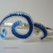 Royal Blue Ocean Swirl Beaded Sequin Headband for Women and Teens by Jill's Boutique