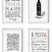 Olive Oil Italian Kitchen Art Print / L'OLIO Black / high quality fine art print