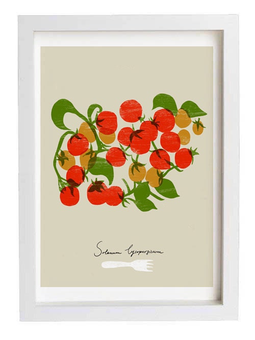 Cherry tomatoes Kitchen Art Print  11"x15" - archival fine art giclée print