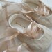 Organic Baby Ballet Shoes, Khaki Beige Hemp Linen, Natural Baby Girl , Toddler Flats, Bobka Shoes by BobkaBaby