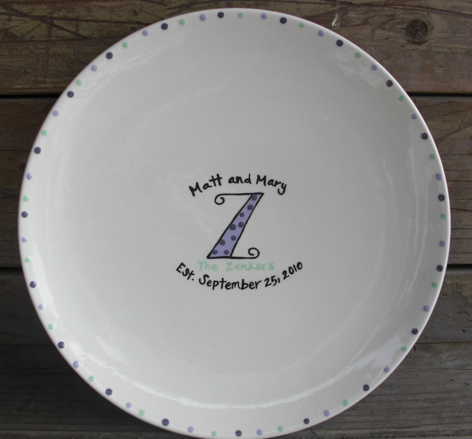 Wedding Signature Guest Book Plate - Custom Personalized Colors and Names