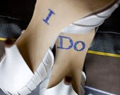 ROYAL BLUE "I Do" Shoe Rhinestone Applique
