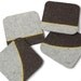Gray and Brown Wool Felt Coasters