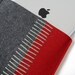 Felt Ipad Sleeve in Merino Wool Red and Gray