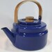 Vintage Tea Pot Cobalt Blue Enamel