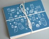 A Parliament of Owls - Set of 8 Owl Notecards - 2 Designs