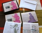 LitKids Boxed Set of 8 Blank Note Cards, 4 Wonderful Designs