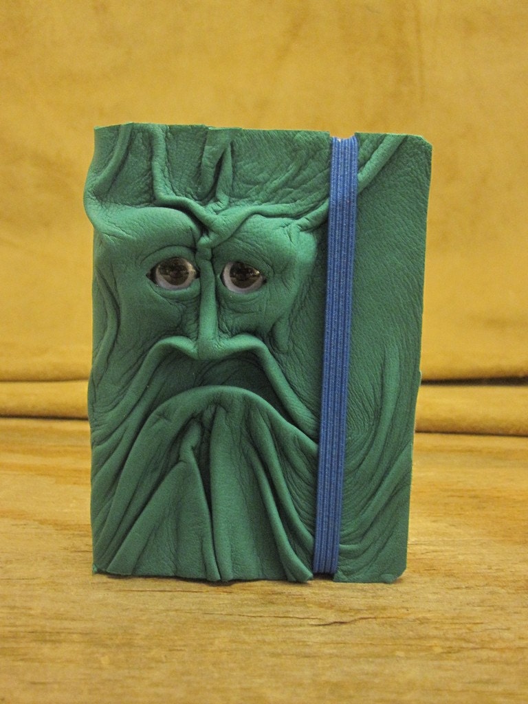 Grichels leather deluxe mini sketchbook - turquoise blue with blue fish eyes