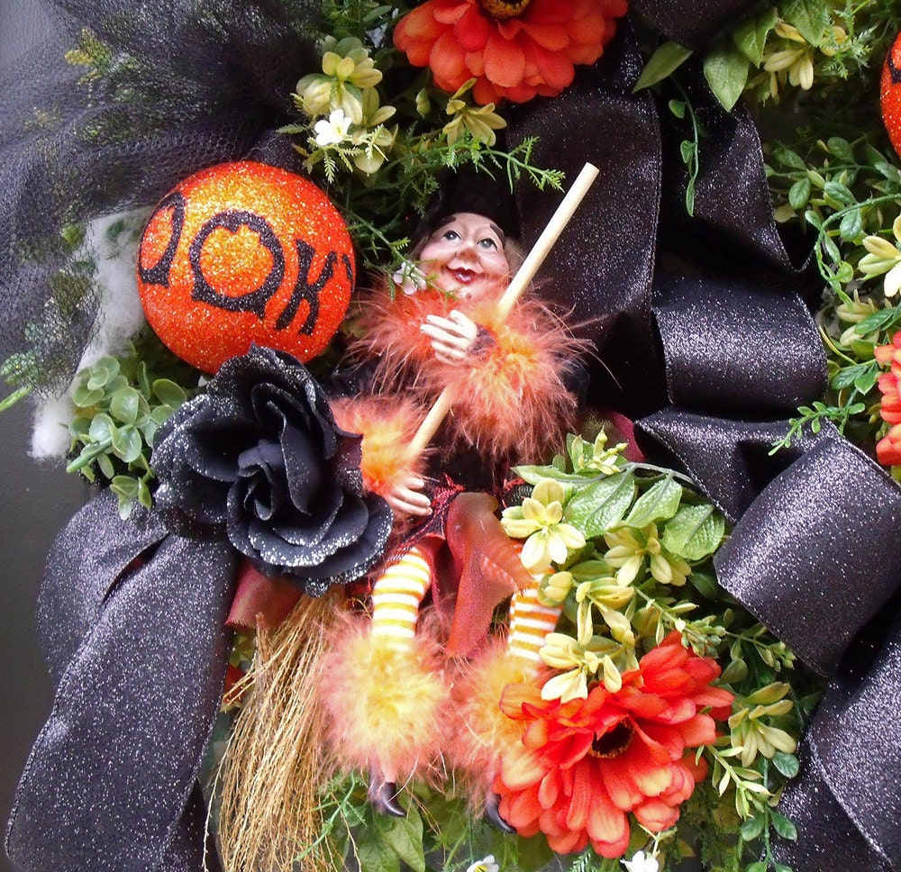 Halloween Wreath Nice Witch Wreath Fall Wreaths Door Wreaths Outdoor Decoration