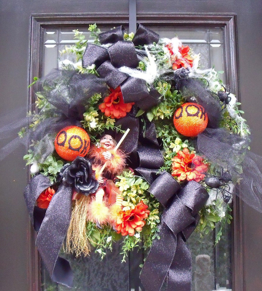 Halloween Wreath Nice Witch Wreath Fall Wreaths Door Wreaths Outdoor Decoration
