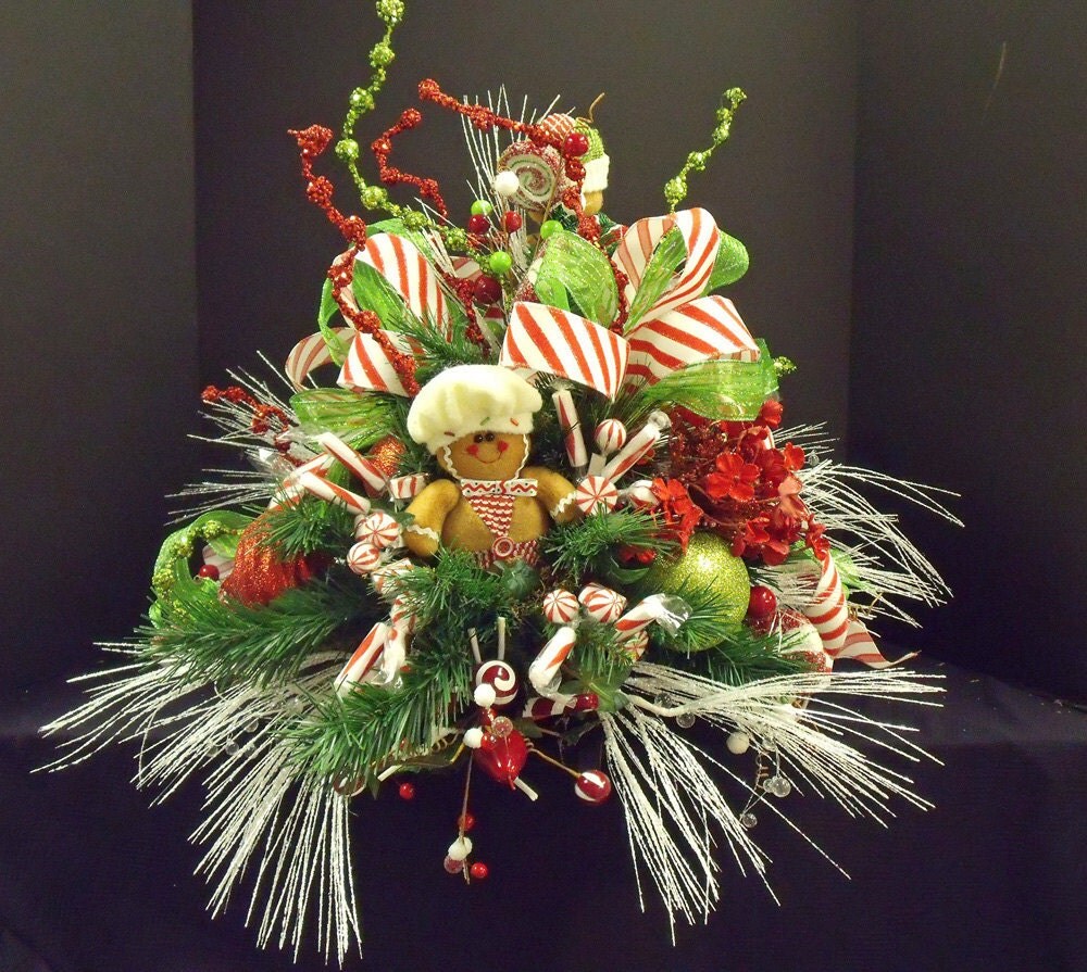 christmas floral arrangement centerpiece gingerbread christmas floral arrangement centerpiece gingerbread