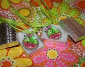 Two Custom Big Sister Little Sister Personalized Bottle Cap Pendant Set In Gift Boxes