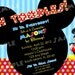 PRINTABLE Mickey Mouse Birthday Invitation - 4x6 or 5x7 Digital File