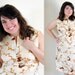 RESERVED XIOLA Plus Size Dress Late 1960s, 1970's Cherry Blossom // Creamy Cherry Crumble Spring Fashion // Size 12/14 Large