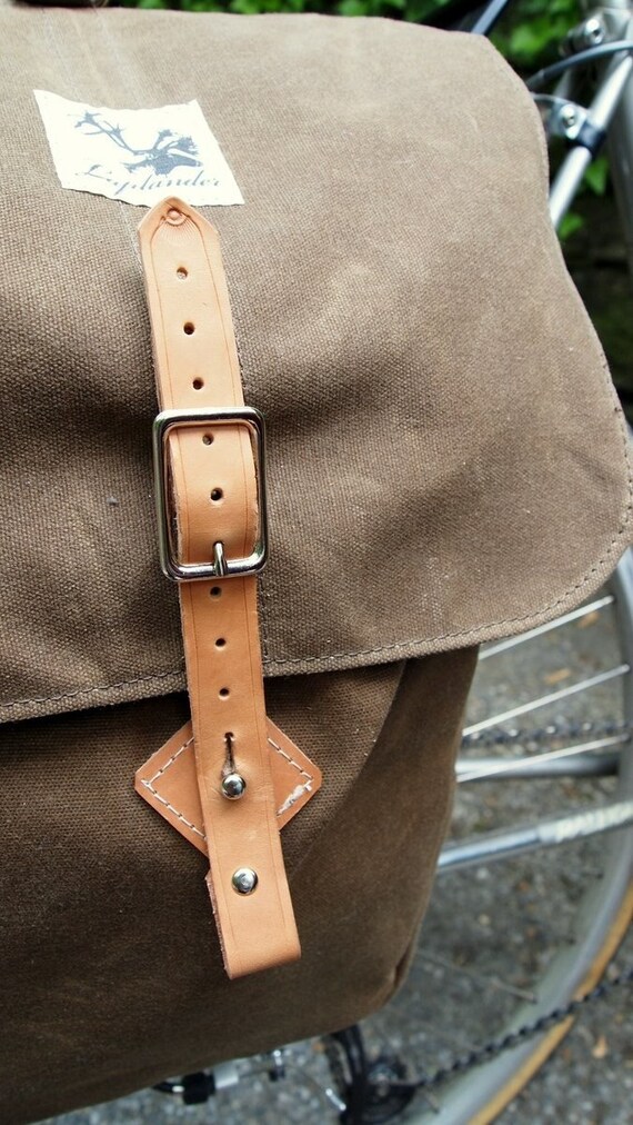 waxed canvas bike panniers